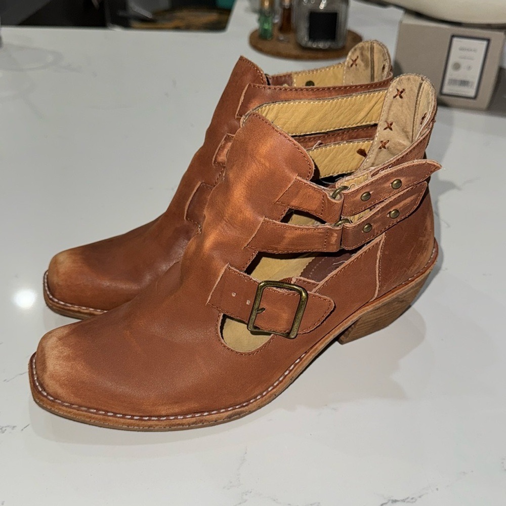 Brown Leather Ankle Boots